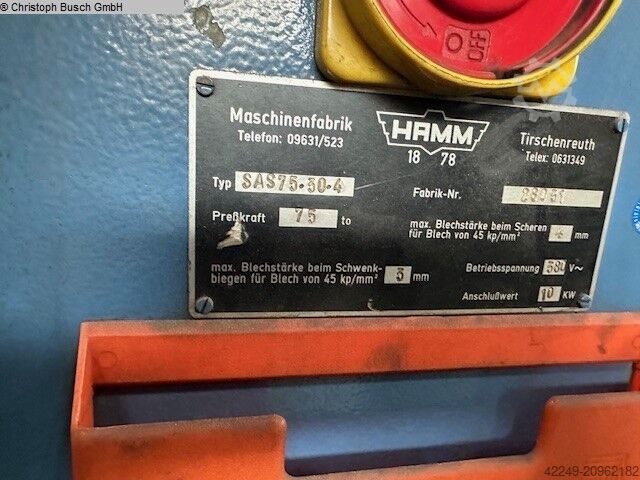 Folding Machine HAMM Sas75 30 4