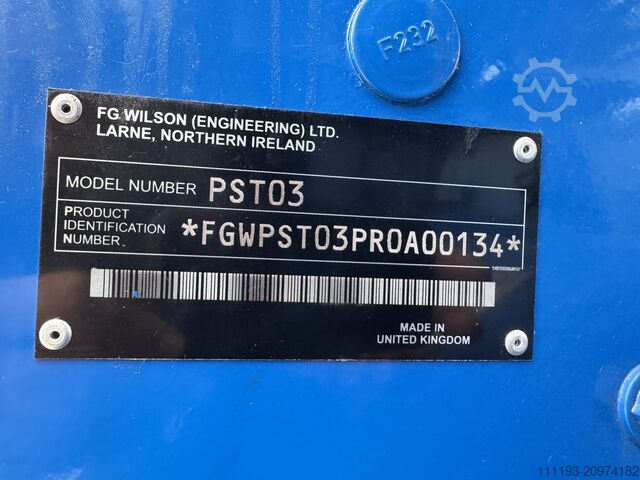 PERKINS FG WILSON DIESEL GENERATORS 2002 P2000