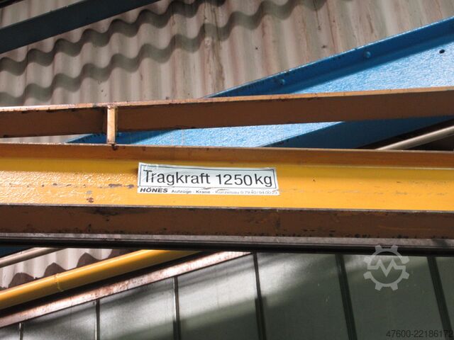 壁挂式回转悬臂起重机 回转悬臂起重机 环链葫芦 Stahl Demag Drehkran Hallenkran Kran Wandschwenkkran 4,6m NL 1250Kg Kettenzug