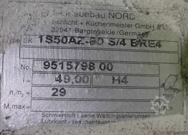 기어 모터 0.55 kW 29 rpm Nord 1S50AZ-80S/4BRE4