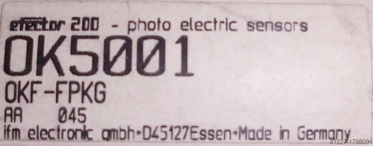 Reflective light barrier IFM OK5001OKF-FPKG