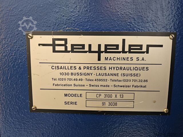 υδραυλική ψαλίδα γκιλοτίνα Beyeler CP 3100 X 13