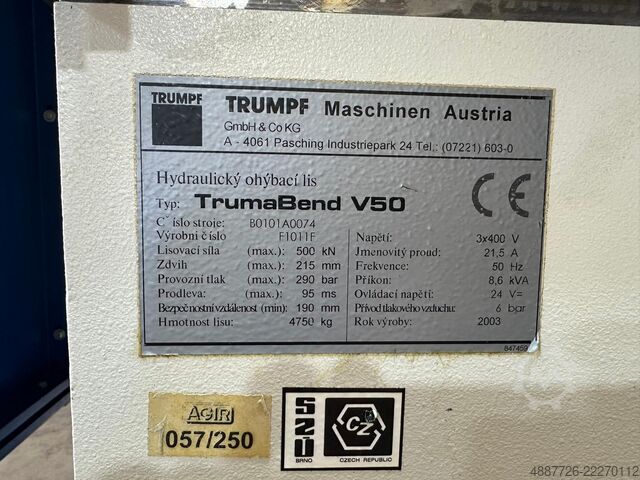 Presă de îndoit TRUMPF TrumaBend V50