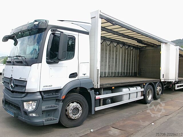 کامیون تخت با روکش برزنتی MERCEDES-BENZ 2540 Antos*kpl Zug*2x 7,7m SafeServer*2x LBW*NLA