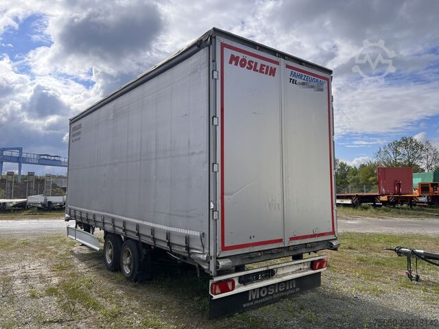 Open trailer with tarp Möslein TPF 11-D Schwebheim  Tandem- Planenanhänger Durchladen