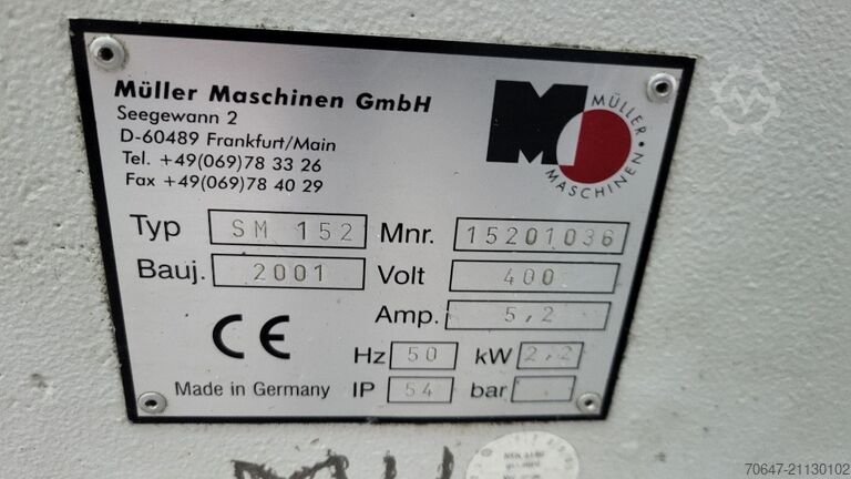 Moinho auxiliar 2,2 kW - 12 unidades Müller Maschinen GmbH SM 152