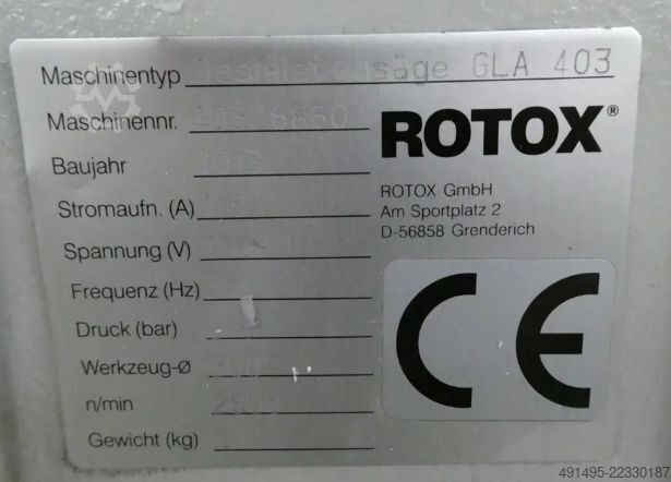 Пила для ПВХ-листов Rotox GLA 403 ROTOX GLA 403 + LAEG 3600