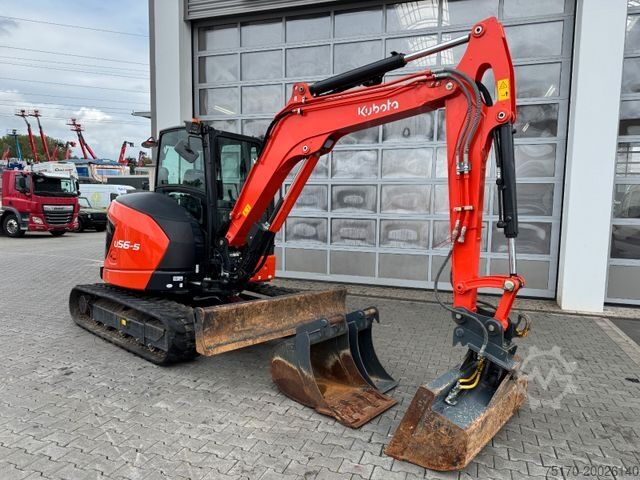 Μίνι εκσκαφέας KUBOTA U56-5 / MS03 / nur 190h! / Löffelpaket