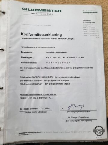 Zyklengesteuerte Drehmaschine Gildemeister NEF 320
