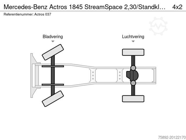 Estándar-SZM Mercedes-Benz Actros 1845 StreamSpace 2,30/Standklima/Euro6