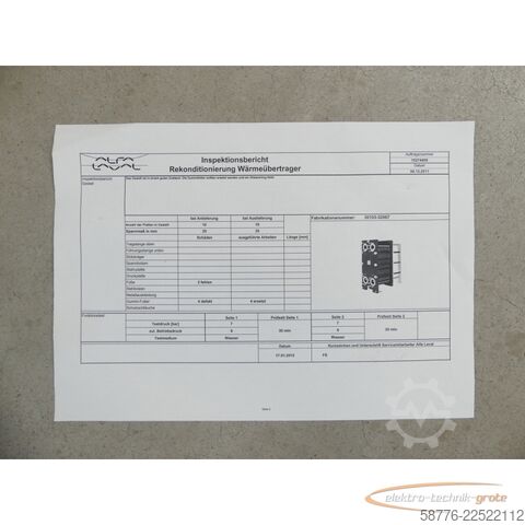 Компонент Alfa Laval M6-MFM Plattenwärmetauscher 30103-32067 mit Inspektionsbericht