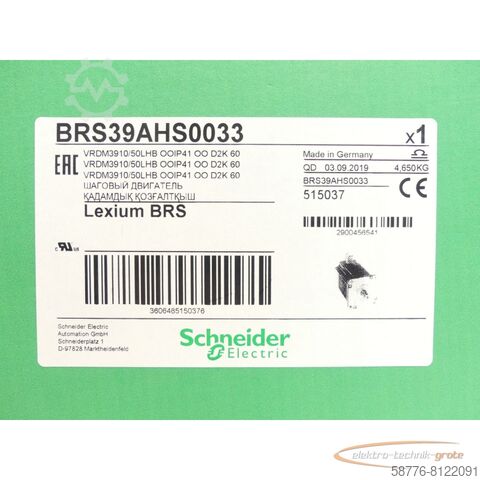 ชไนเดอร์ อิเล็คทริค มอเตอร์ Schneider Electric BRS39AHS0033 / VRDM3910/50LHB SN:2900456541 - ungebr.! -
