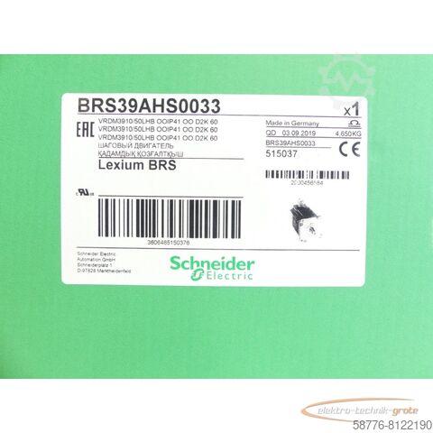 ชไนเดอร์ อิเล็คทริค มอเตอร์ Schneider Electric BRS39AHS0033 / VRDM3910/50LHB SN:2900456584 - ungebr.! -
