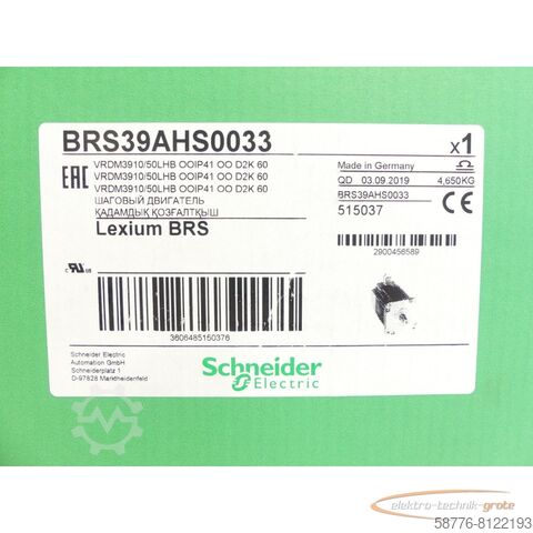ชไนเดอร์ อิเล็คทริค มอเตอร์ Schneider Electric BRS39AHS0033 / VRDM3910/50LHB SN:2900456589 - ungebr.! -