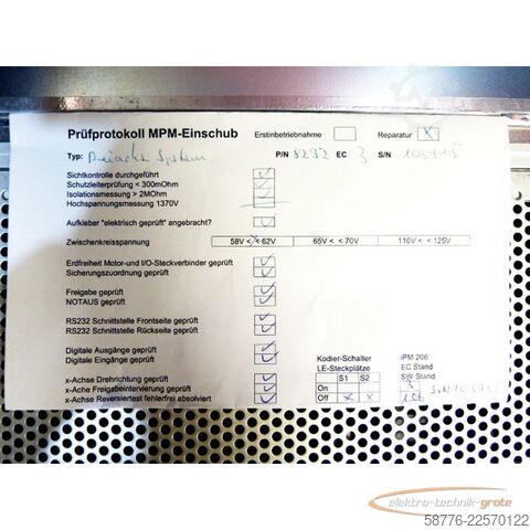 Component  systec P/N 8292 EC 3 Dreiachssystem    !