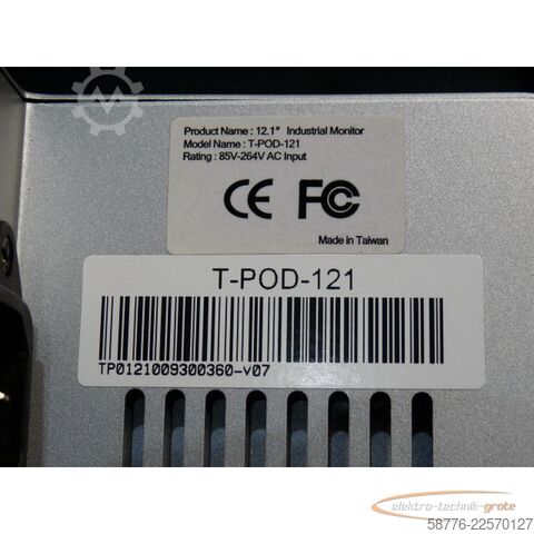 Komponente T-POLE T-POD-121 Industrial Monitor 12.1"