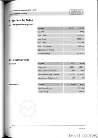 وحدة تفريغ هواء معيارية Witte Modulare Vakuumaggregat