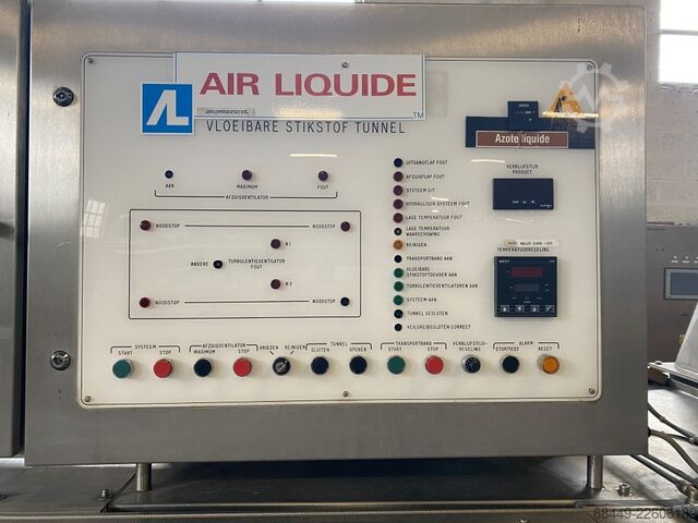 Azotni tunel tip CCT Cryomaster 20FT Air Liquide-Jackstone stikstofvriezer Type CCT Cryomaster 20FT