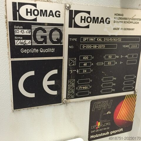 Machine à plaquer les bords HOMAG Optimat KAL 210/6/A3/S2