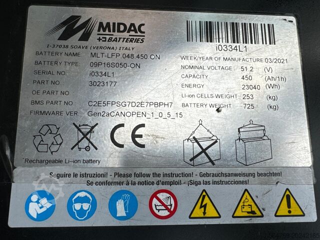 Stivuitor cu 3 roti DOOSAN B15T-7/2021y./ Lithium battery/New price