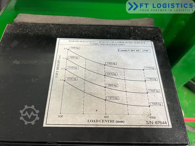 4-way forklift Combilift CB2500 GAS TRIPLEX 4900 FREE-LIFT CABIN