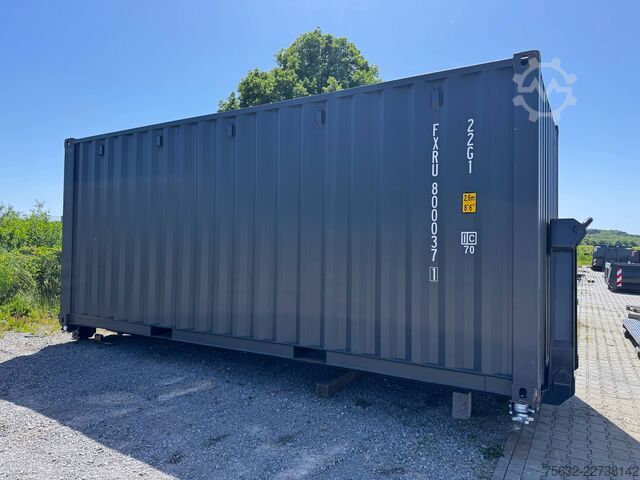 コンビネーションフレーム 2×10インチおよび1×20インチ海上コンテナ Hitta HAR60 Abrollcontainer