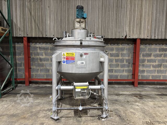 Jacketed mixing vessel Tourell Gardner 700L