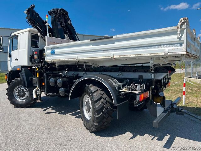 Tippbil MAN L90 18.284 4x4 LOF Kipper/Kran/47 tkm/HA gelenkt