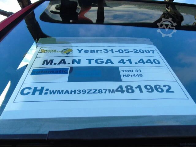نظام ذراع الخطاف MAN TGA 41.440 8X4 + HIAB 166 E-3 HIPRO + REMOTE + ...