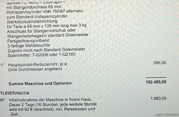 מחרטה CNC CNC- DREHMASCHINE CTX 320 linear