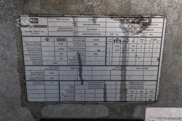  HUMBAUR HUMBAUR HBTZ 197224BS- 19 TON