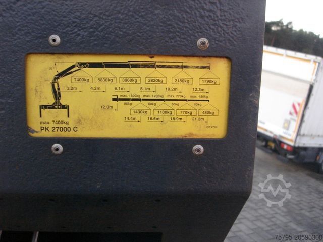 Flatbed truck MERCEDES-BENZ Actros 2640 6x4 Pritsche Heckkran PK 27.000 Kran