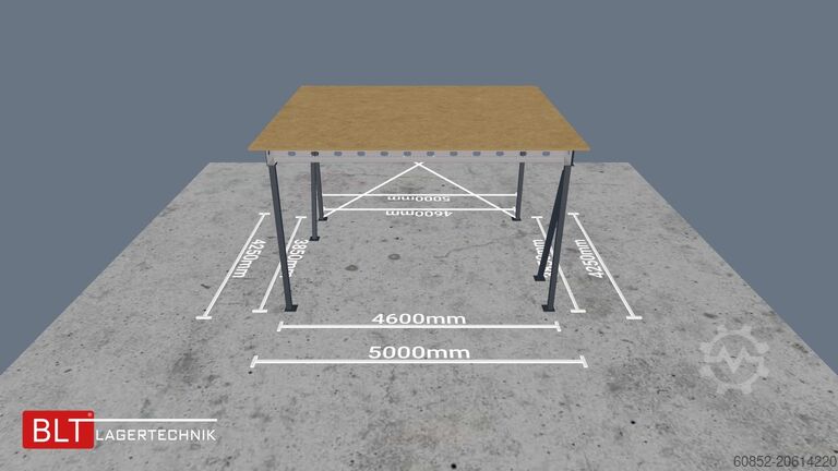 Plattform för lagring 21,25 m² Lagerbühne , OK 300 cm 500 kg/m², sofort ab Lager