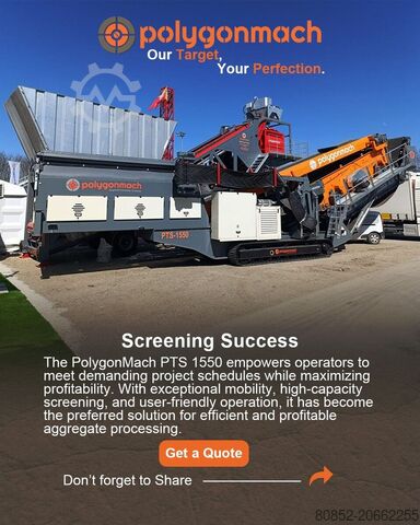 مصنع سحق Polygonmach PTS155   1500x5000mm  3 decks  track screen