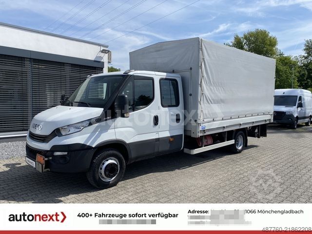 Transportador con plataforma y toldo IVECO Daily 70C18H DoKa *Werkstatt* LBW+7-SITZE (5268)