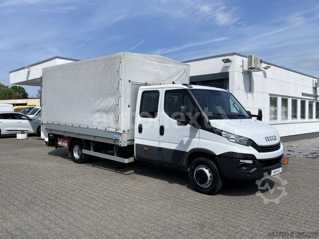 Transportador con plataforma y toldo IVECO Daily 70C18H DoKa *Werkstatt* LBW+7-SITZE (5268)