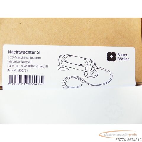 コンポーネント Bauer Böcker LED-Machinenleuchte Nachtwächter S - ! - 900/51