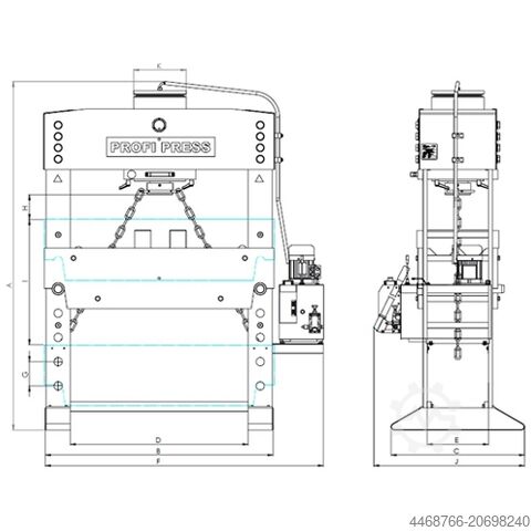 Hüdrauliline press PROFI PRESS 60 TONS