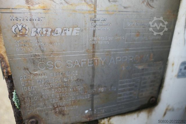 Swap body truck Krone WK-7.3 RST, BDF, Rolltor, Wechselkoffer