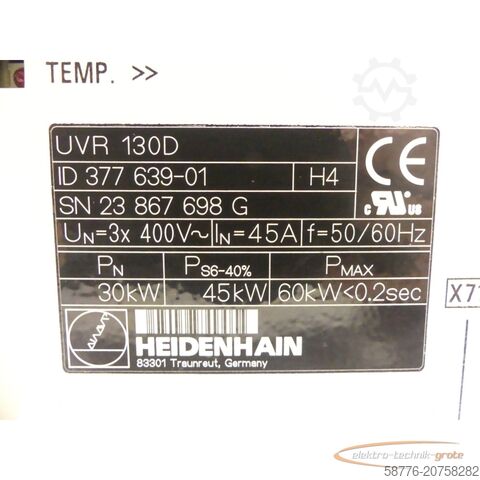 Komponent Heidenhain UVR 130D 377 639-01 SN23867698G generalüberholt m. 3 Mon. Gewährl.
