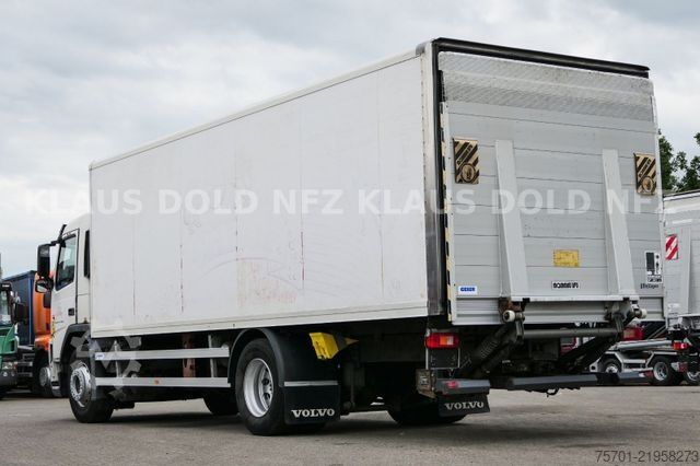 Flatbed truck with tarp VOLVO FM9-260 Koffer Blatt/Luft alte Tacho LBW