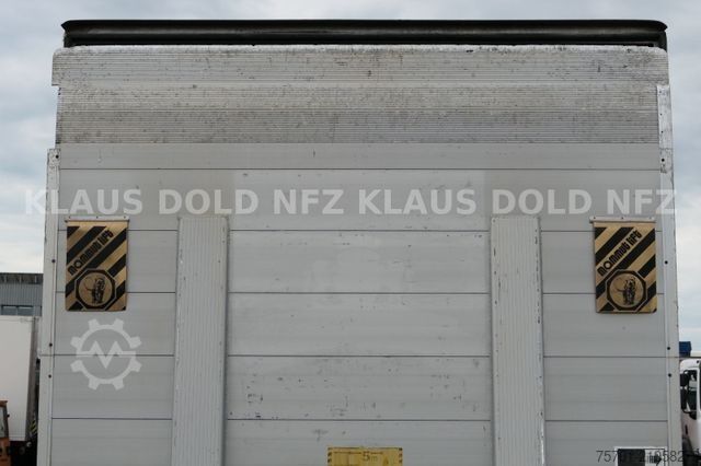 Flatbed truck with tarp VOLVO FM9-260 Koffer Blatt/Luft alte Tacho LBW