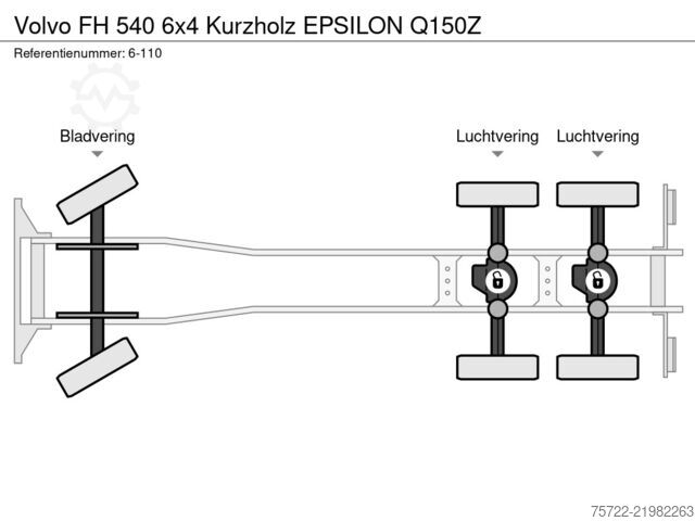 Transportator de lemn Volvo FH 540 6x4 Kurzholz EPSILON Q150Z