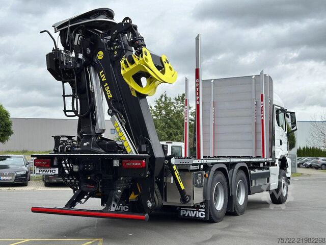 Transportador de madeira MAN TGS 33.520 6x4 BL 3900 Kurzholz Plattform Aufbau