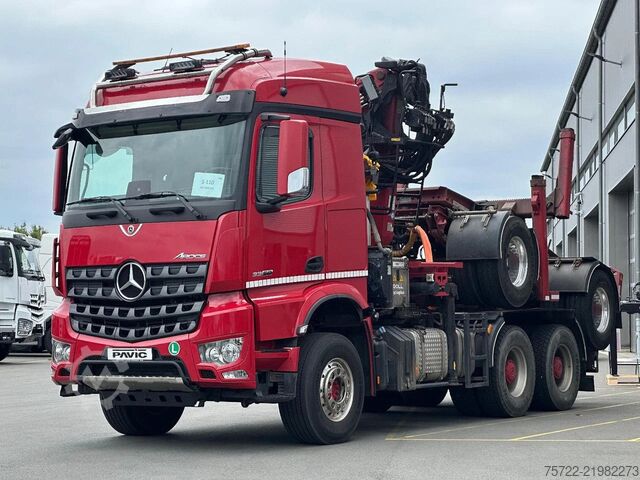 Transportador de madeira Mercedes-Benz Arocs 3358 6x4 BB mit EpsilonS290Z96 DOLL RATIO+