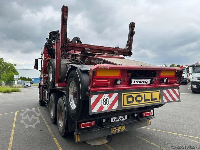 Transportador de madeira Mercedes-Benz Arocs 3358 6x4 BB mit EpsilonS290Z96 DOLL RATIO+