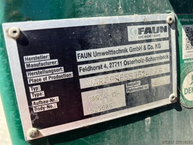 Απορριμματοφόρο MERCEDES-BENZ Antos 2533 / Fauen Variopress 524 + Schüttung
