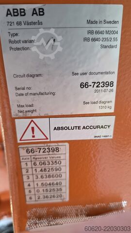 Industrijski robot ABB IRB 6640-235/2.55 ABB IRB 6640-235/2.55