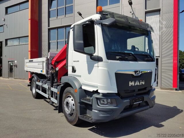 Xe lật 3 chiều MAN TGM 18.320 4x2 BL MEILLER Krankipper Palfinger