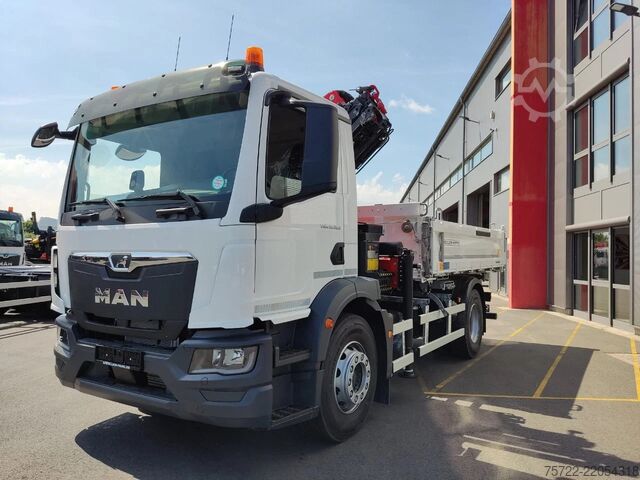 Xe lật 3 chiều MAN TGM 18.320 4x2 BL MEILLER Krankipper Palfinger